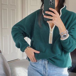 DONNI Polar 1/2 Zip Pullover - Hunter - XXS - NWT